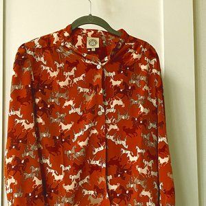 Family Affairs Equestrian Print Blouse